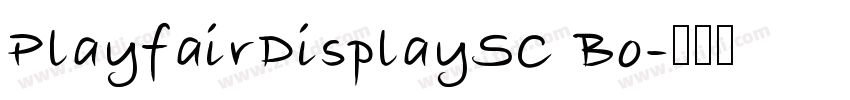PlayfairDisplaySC Bo字体转换